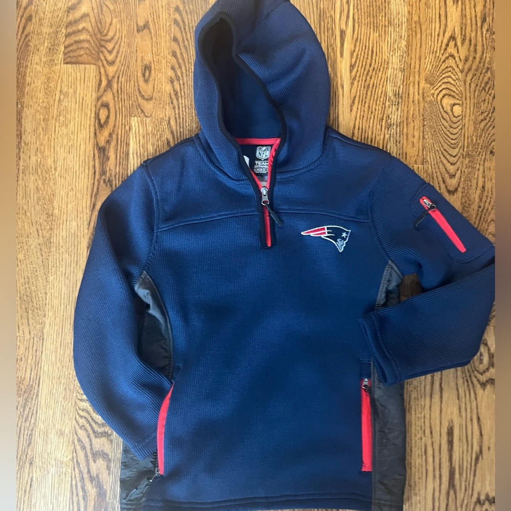 New England Patriots Youth Full Zip Hoodie Jacket - Medium 10/12